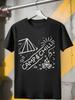 Camping Tent Campfire Chill Graphic Black T-shirt