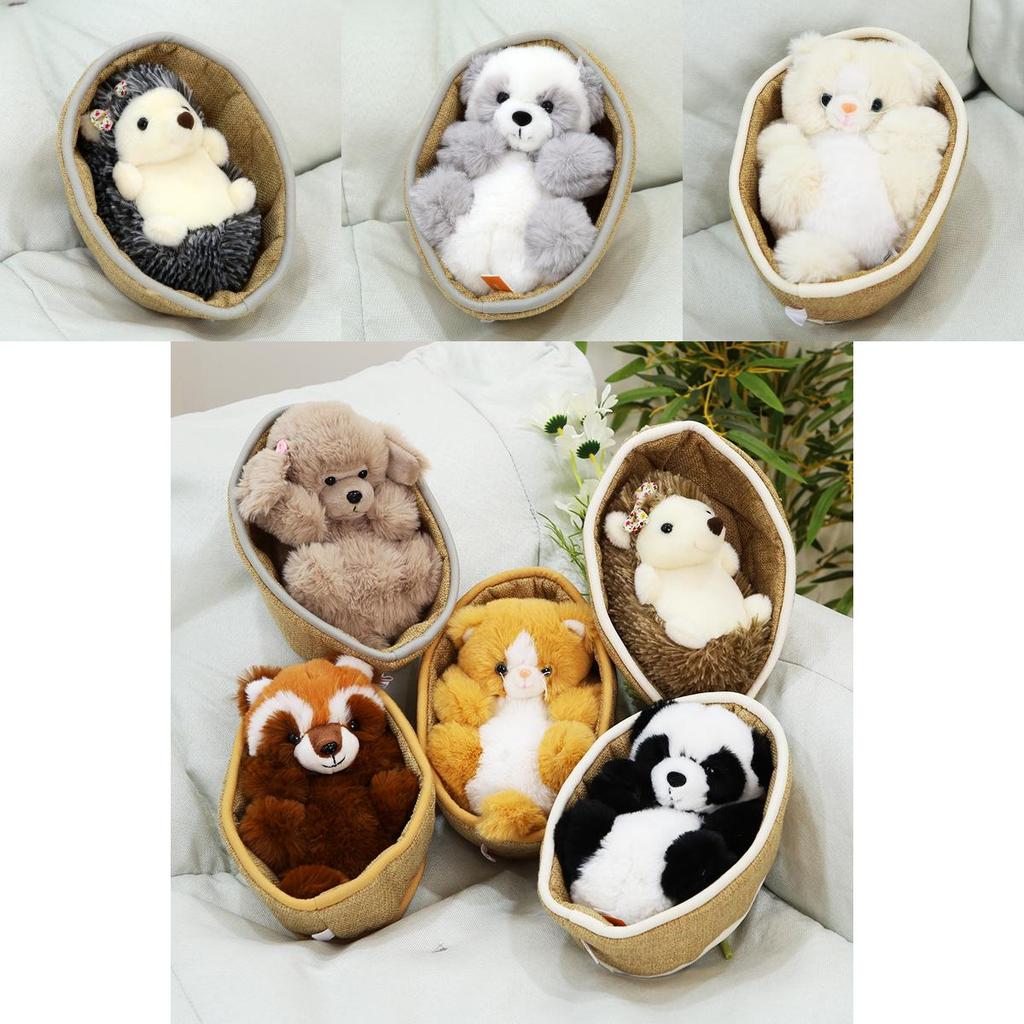 Süßes Waschbär-Stofftier Panda Kuscheltier Puppe Weiches Kreatives Geschenk für Hundebett