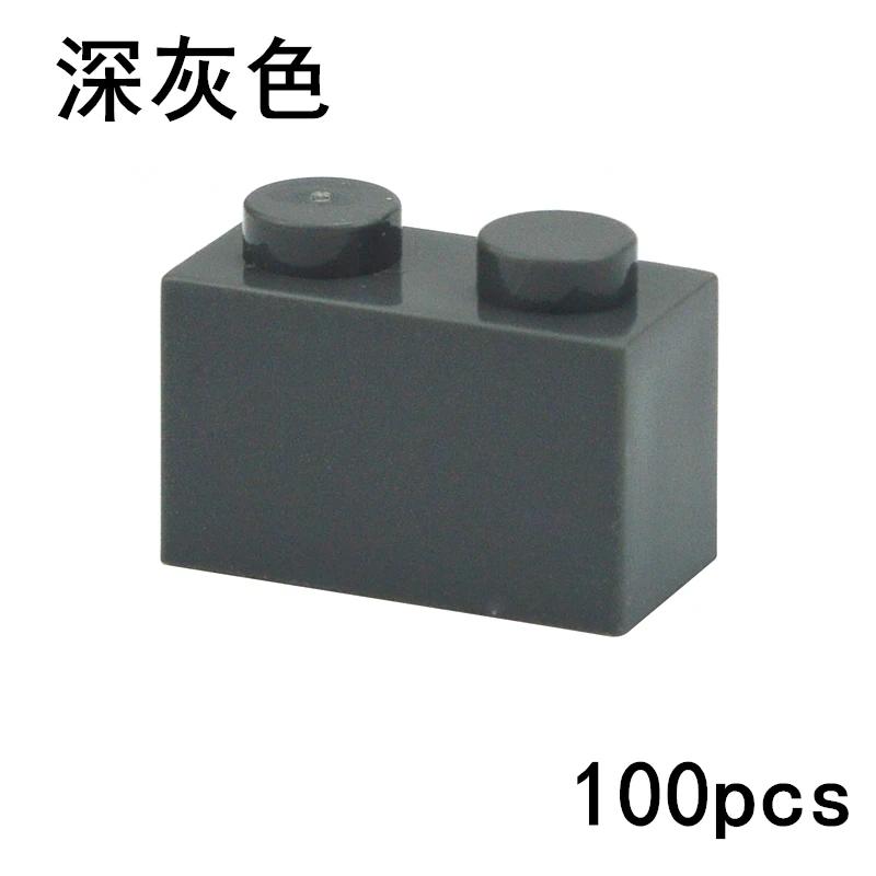 100pcs Bricks Compatible 3004 1x2 Dots DIY Building Blocks Thick Figures Brick Educational Creative Construction Toys For Kids