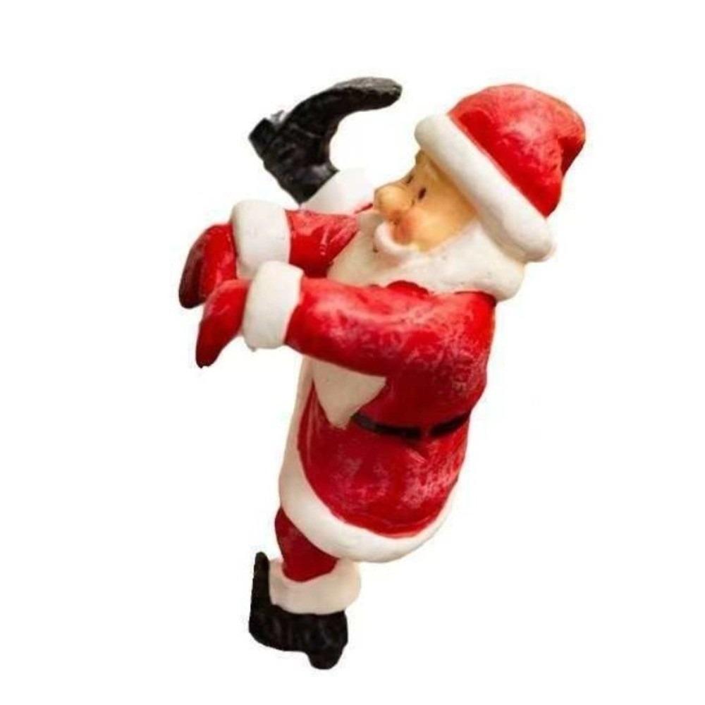 Cute Small Climbing Figurines Santa Claus Christmas Hanging Ornaments for Patio, Lawn