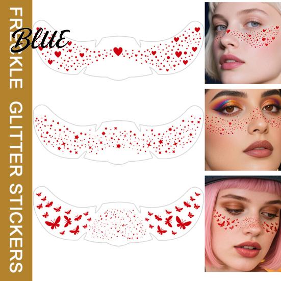 Party Makeup Tattoos Temporary Tattoo Sticker Red Freckles Face Tattoo
