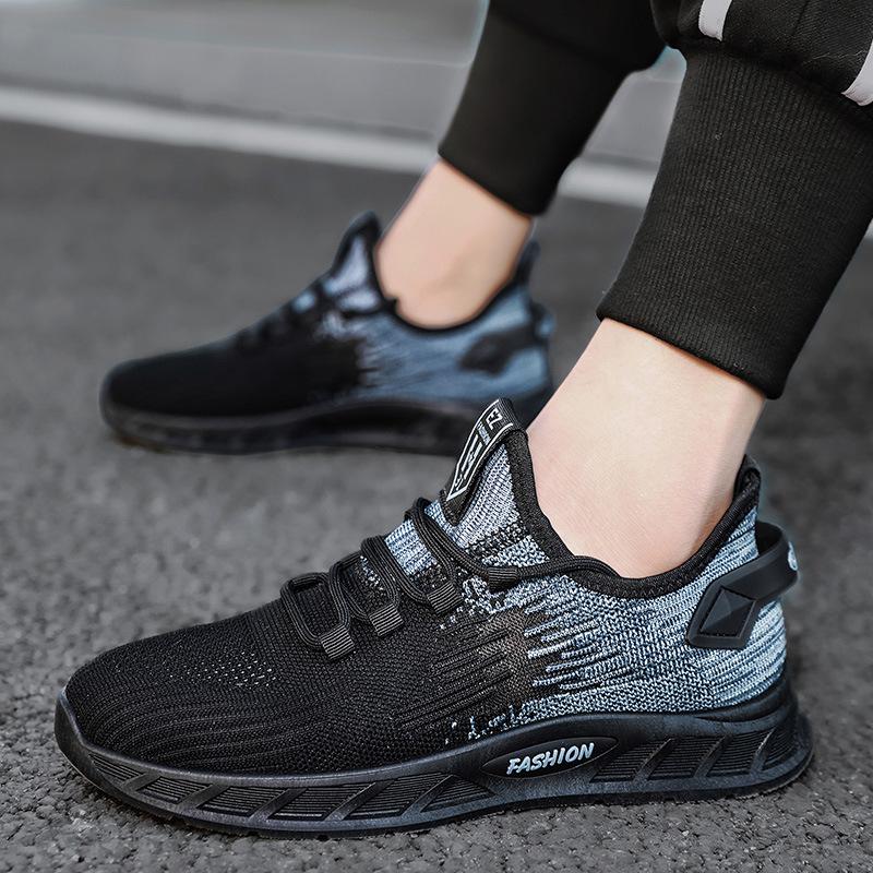 

Men s shoes summer breathable thin fly-woven mesh shoes men s 2025 new men s casual sports single mesh shoes 44 чёрный