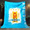 1pz Coperta morbida in flanella stampata con bandiera del football nazionale dell'Uruguay per camera da letto adulta, soggiorno, divano, campeggio, viaggi, regali per tifosi, regali di Natale