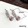 Exquisite Full Zircon Leaves Waterdrop Drop Earrings For Women Men Fashion Simple Shiny Leaf Waterdrop Earring Bridal Jewelry