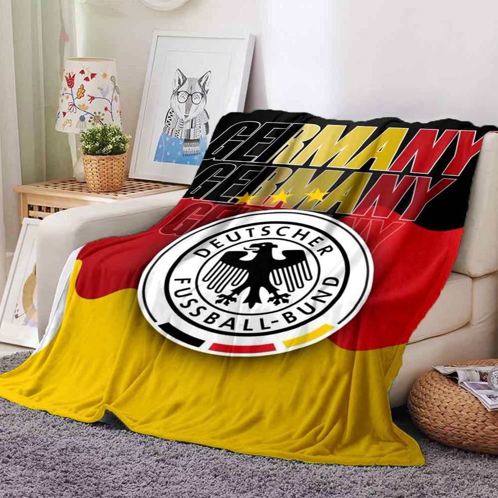 Germany National Team Print Flannel Blanket High Quality Warm Comfortable Cover for All Seasons Perfect for Gifts Home Decor