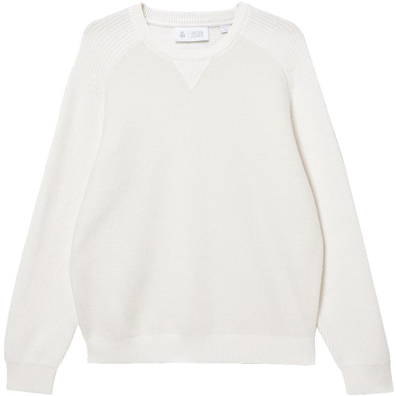 Мужской классический шерстяной свитер Jack & Jones с круглым вырезом и вставками S