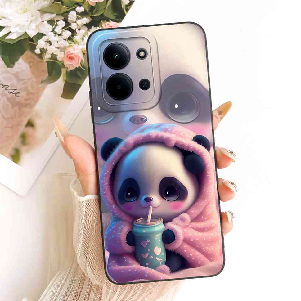 For Xiaomi Redmi 15C 4G Case Cute Couple Flower Cartoon Cover Phone Case For Xiaomi Redmi 15C Redmi15C 4G 5G Back Cover Capa