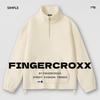 Fingercroxxit Herren Doppelseitiges Fleece Half-Zip Winter Sweatshirt
