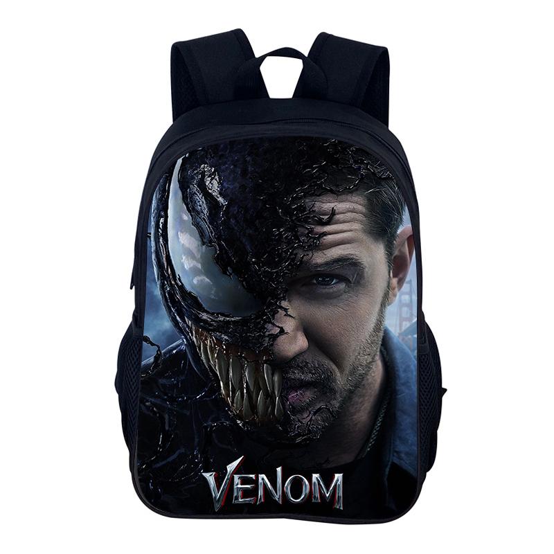 Venom School bag Superhero School Bag 40cm/15.7inch Backpack Zipper Backpack lightening Book Bags Computer Backpack