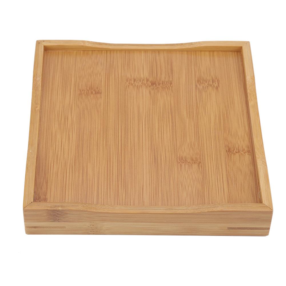 T tray, Large capacity, Elegant design, approx. 7.7 x 7.7 x 1.3 inch wooden for your Kongfu t set