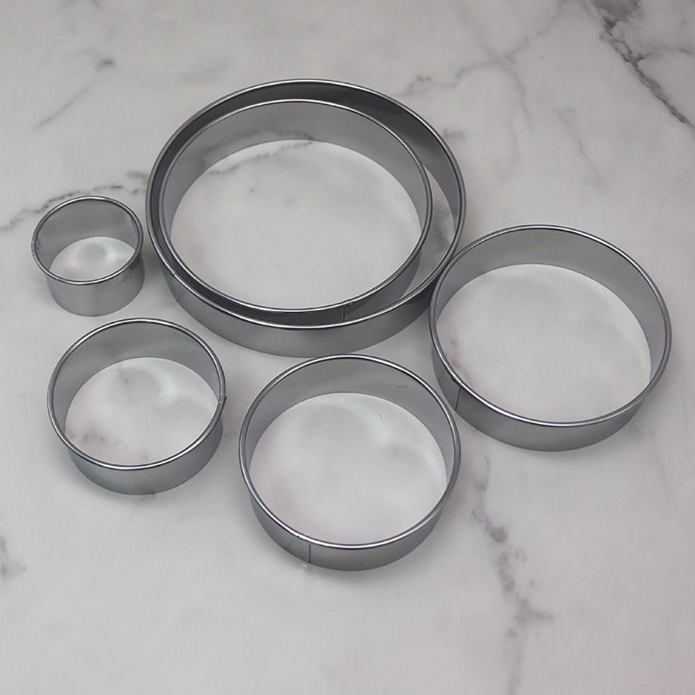 6Pcs/Set DIY Cake Ring Mold Stainless Steel Cookie Mousse Cuttur Durable Wedding Cake Tools