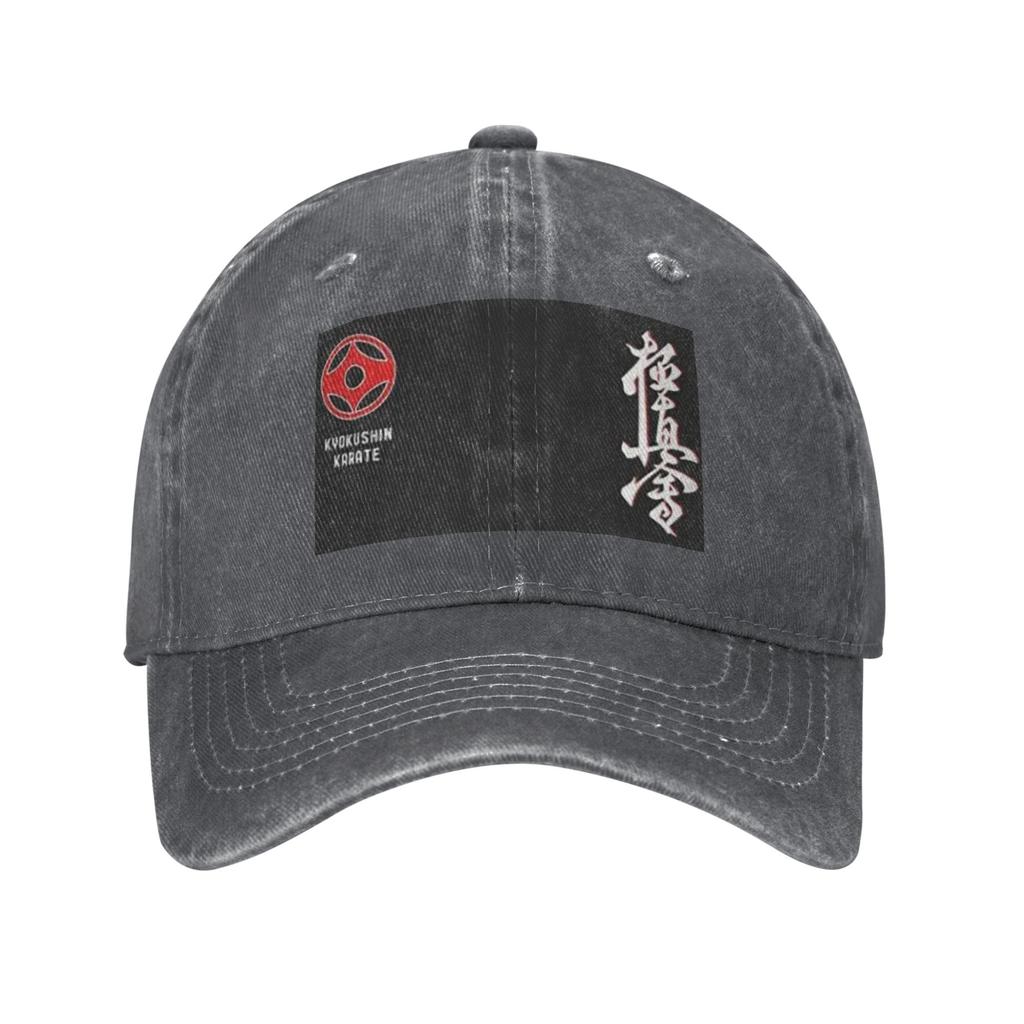 Unisex Baseballové kšiltovky Kyokushin Karate Kanji Taijutsu Prané džínové Letní sportovní Baseballové kšiltovky Hip Hop kšiltovka Casquette