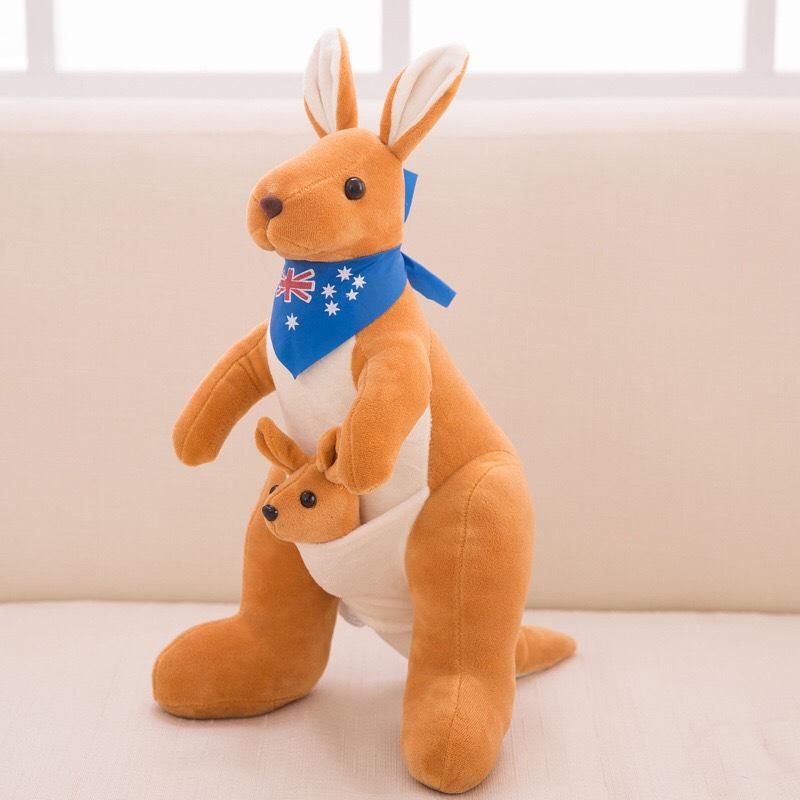 Australian Mother & Baby Kangaroo Plush Toy - Children's Comfort Simulation Doll Gift