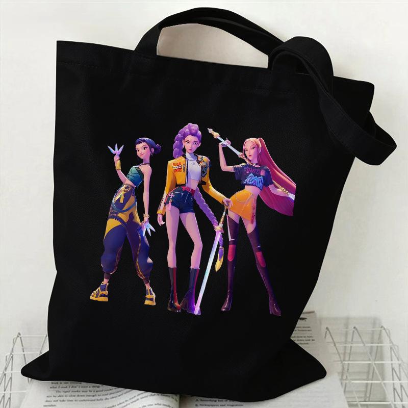Hot sale Kpop Korean Witch Hunter Girls Group printed canvas bag for women's daily shopping bag