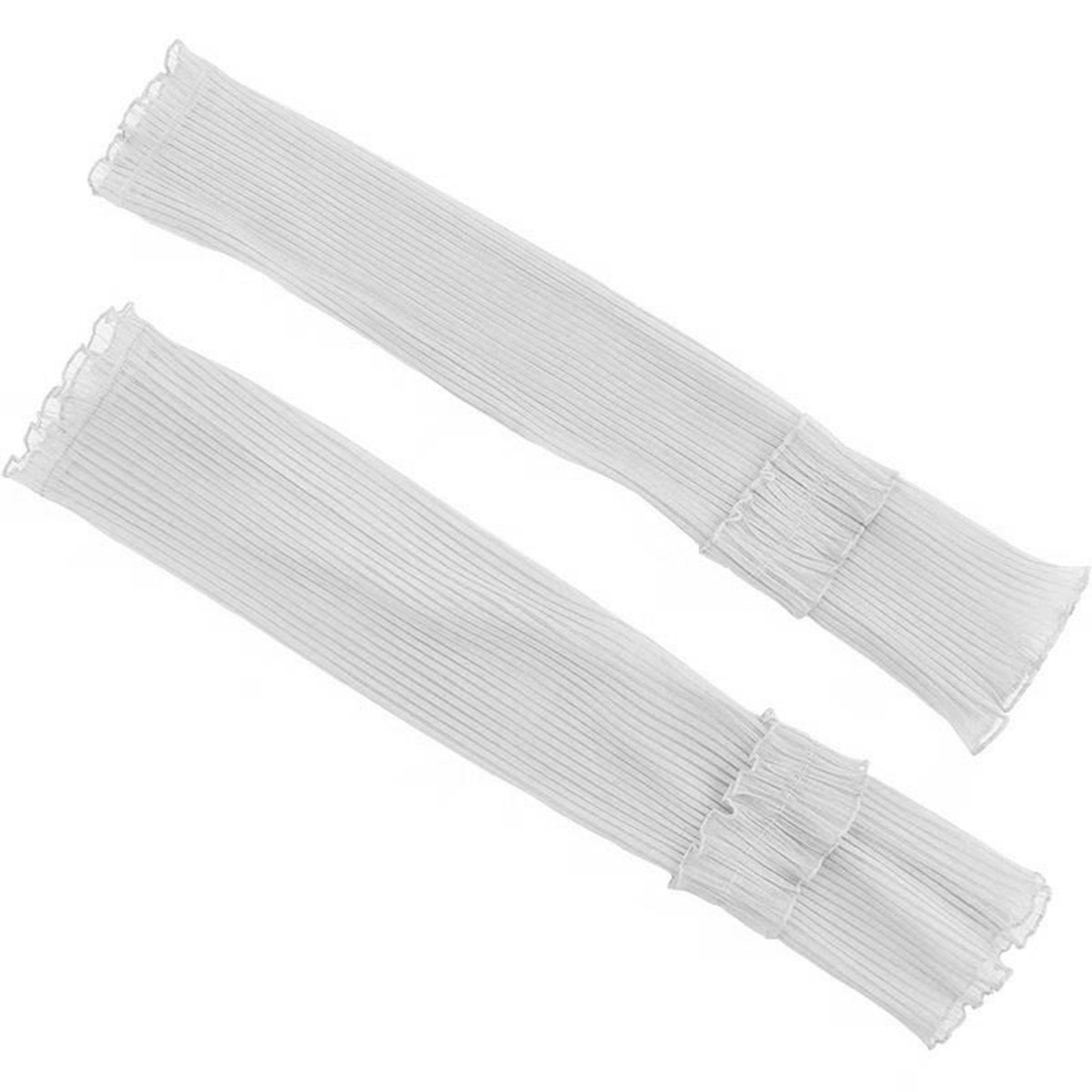 

Fashionable Sun Blocking Lightweight Sun Protection Sleeves With Ruffle Design For Outdoor Activities белый