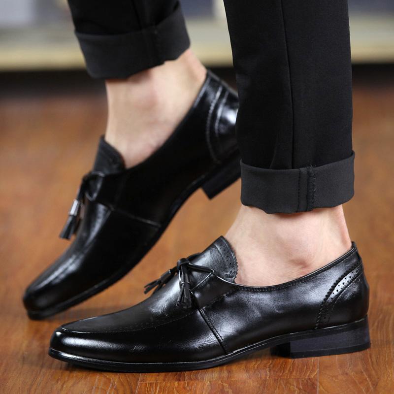 Fashion Men's Pointed Loafers Fashionable and Versatile Design Party Wedding Outdoor Leisure Business Walking Daily Office Work Shoes