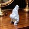 Funny Ghost Butt Figurine Miniature 9cm 3D Printed Spooky Skeleton Ghost Sculpture Halloween Desk Ornaments Decor Humorous Gifts