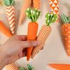 5Pcs Easter Fabric Carrot Ornaments 2026 Spring Easter Home Tray Decoration Kids Birthday Favors Gift Holiday Party Supplies