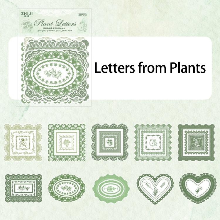 20 Sheets Landscape Sticker Stationery Sticker Scrapbook Sticker Decorative Sticker for Photocards Journal Decoration