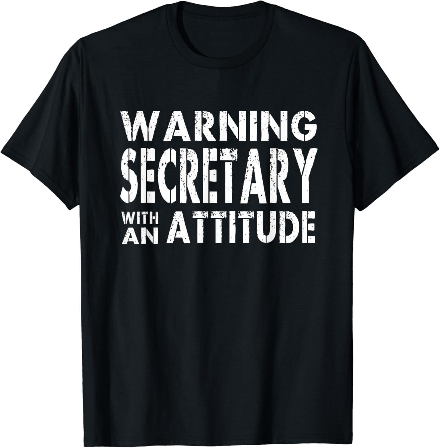 Secretary With An Attitude Men Women Gift Funny Gift Unisex T-Shirt S разноцветный