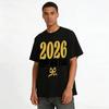 2026 Happy New Year Graphic Tee Casual Holiday Themed Top For Men Women Pure Cotton T-shirt