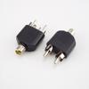 2 RCA Y Splitter Connector AV Audio Video Plug Converter Cable Male Female Plug 2 in 1 Adapter