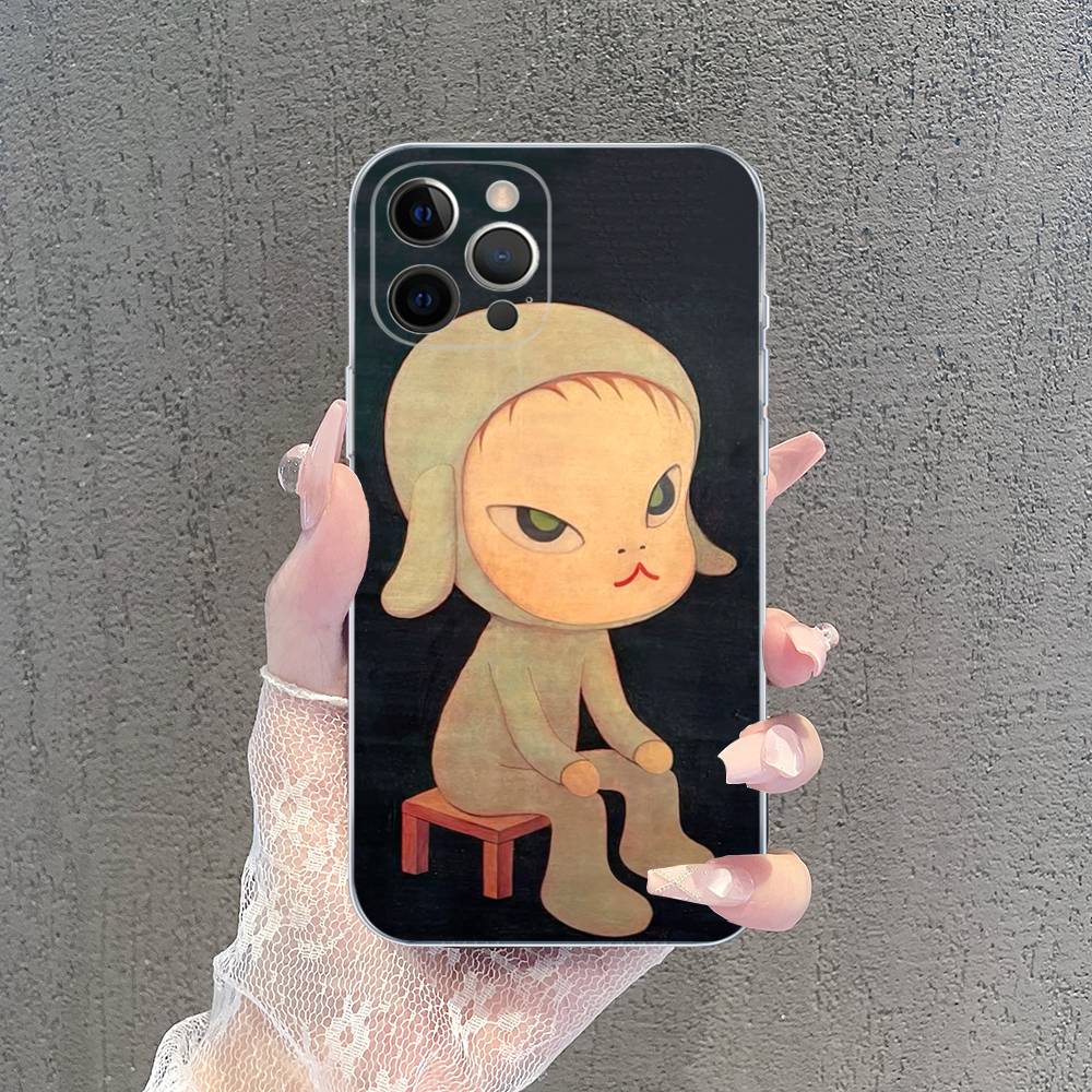 Contemporary Art Yoshitomo Nara Phone Case For IPhone 17 16 15 14 13 11 12 Pro Max 16 Plus Transparent