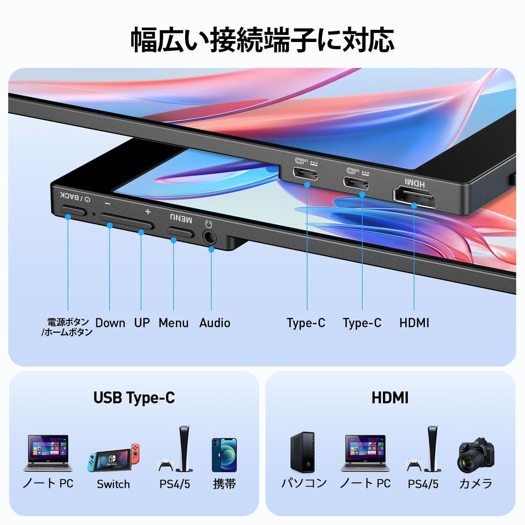 KOORUI Mobile FHD Fast IPS Panel with Portable USB Includes Secondary Ideal for Working from Home or Remote Work Monitor, 15.6-inch (1920x1080)