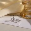 925 Silver Heart Hoop Earrings Temperament Simple Inlaid Zircon for Women Wedding Jewelry Accessories