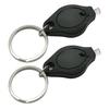 2Pcs Mini LED Flashlights with Key Ring Compact Size Portable Battery Powered Outdoor Camping Bright Tiny Light Emergency Lamps