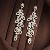 ZAKOL Boucles d'oreilles pendantes de mariage élégantes en zircone brillante polie, forme feuille marquise AAA CZ, Bijoux de fête