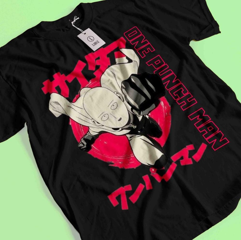 

One Punch Man T-Shirt Saitama Shirt Garou Tshirt Fubuki Genos Anime Manga OK Tee 3XL