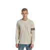 adidas Originals Trefoil Seitenstreifen Rundhals Langarm Bedrucktes T-Shirt Herren Tops Elfenbein HS1525