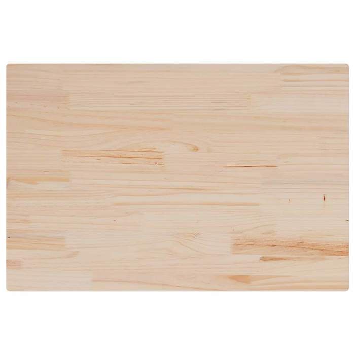 VidaXL Dessus de table 80x50x1,7 cm rectangulaire bois de pin massif, dessus de table en bois, dessus de table à manger, 847413