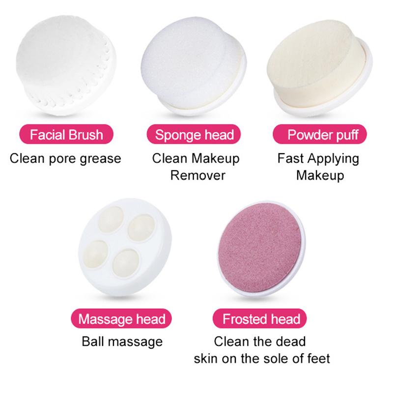 2021 Best Seller Waterproof Deep Cleaning Electric Facial Scrub Brush Exfoliating Spin Facial Brush Cleanser
