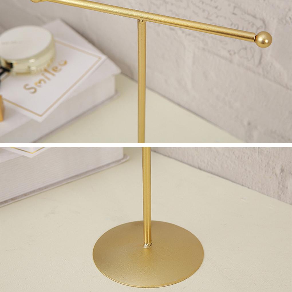 Bracelet T-Bar Rack Jewelry Iron Display Stand Headwear Wristband Watch Support Multifunction Dresser Organizer Props