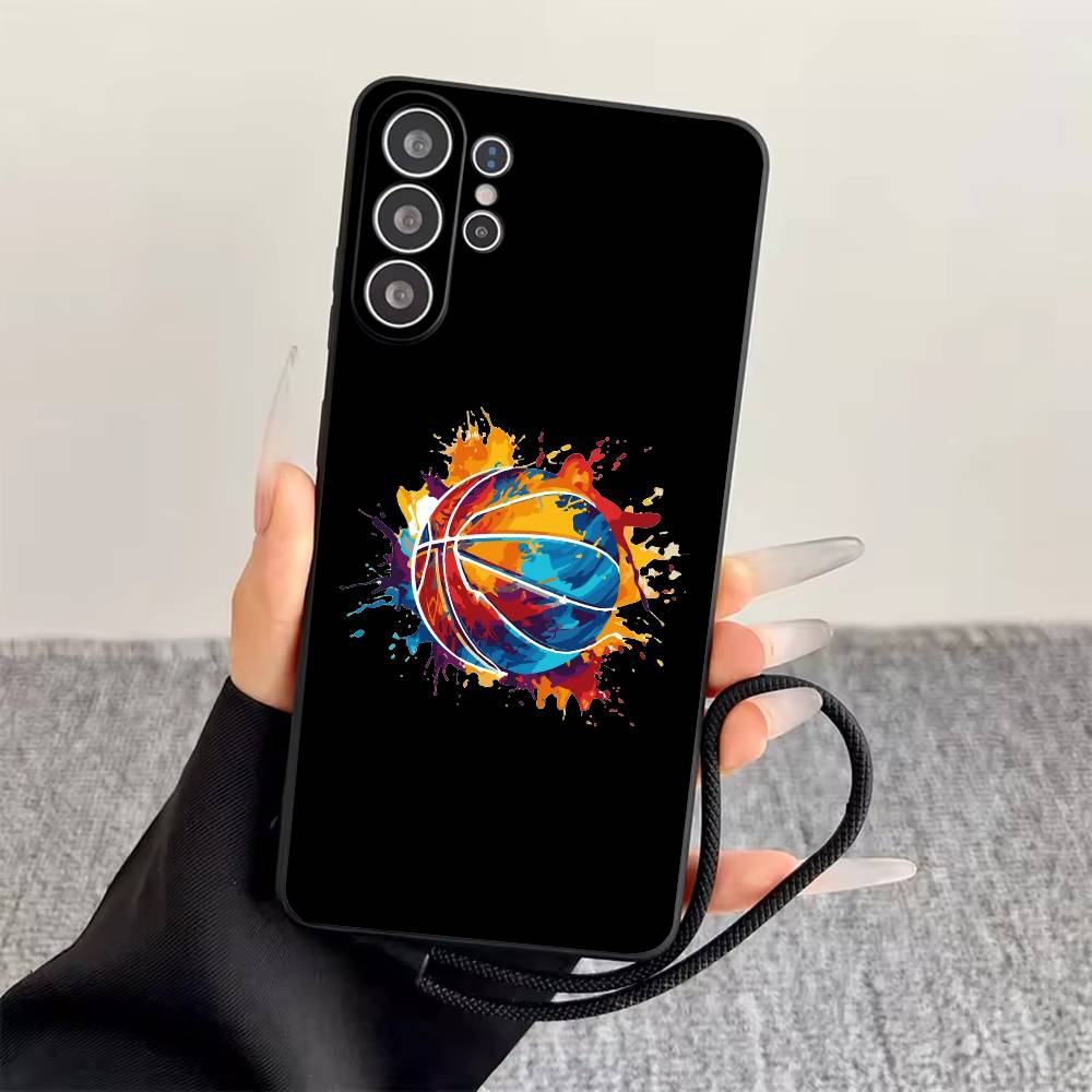 

basketball Painted Phone Case For Samsung S25,S24,S21,S22,S23,S30,Ultra,S20,Plus,Fe,Soft Silicone Black Cover Samsung S22ULTRA5G