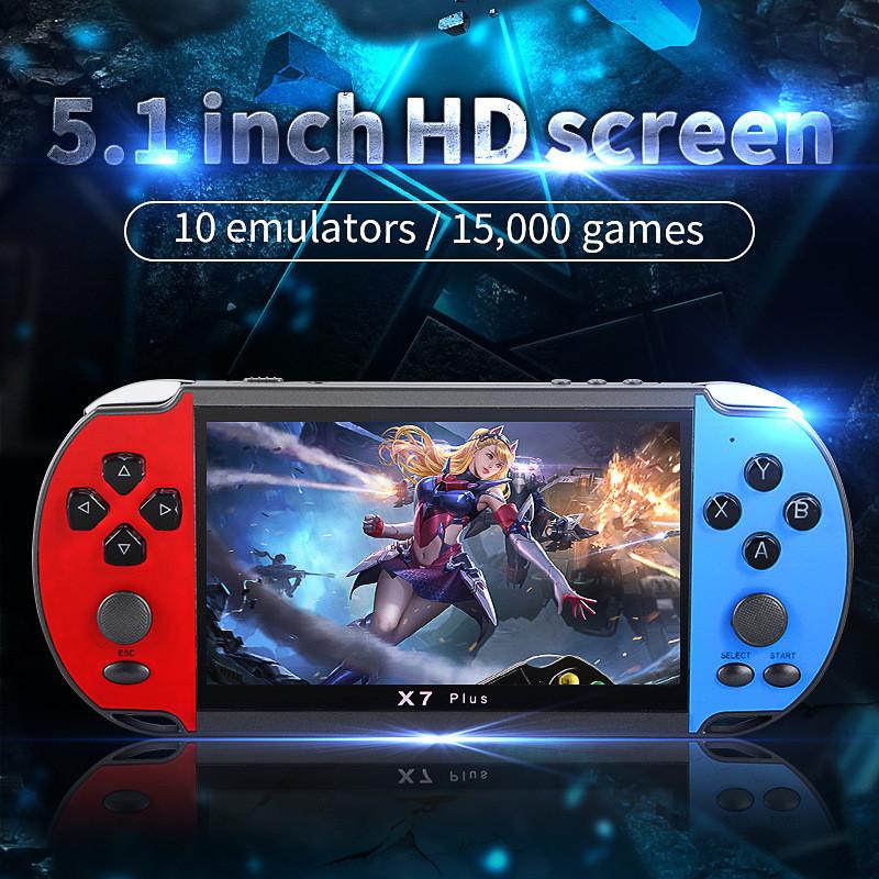 Portable Retro Gaming Console X7plus 5.1 Inch Vintage Handheld Game System