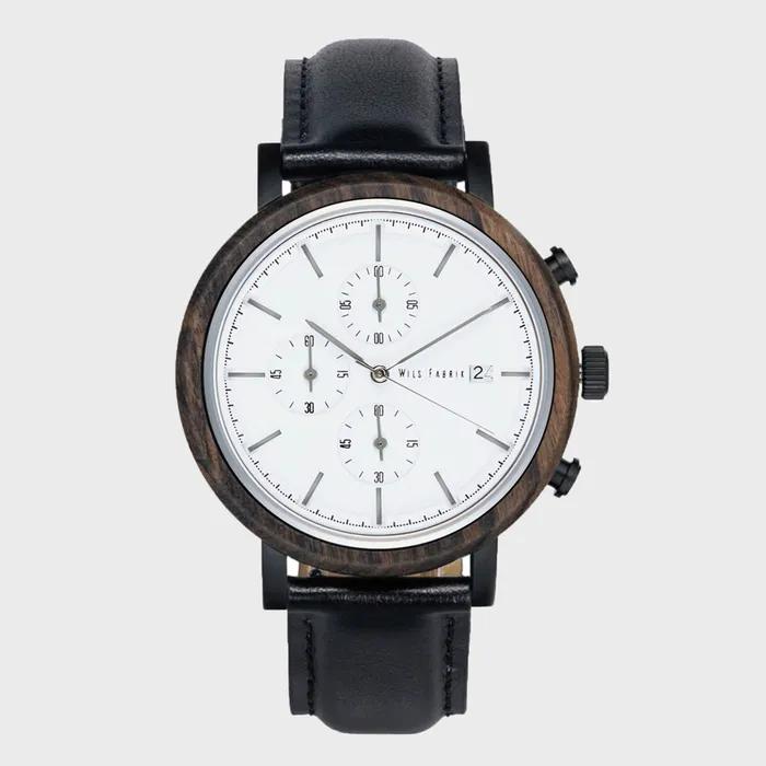 Wooden Wristwatch - Chrono WW ( White )