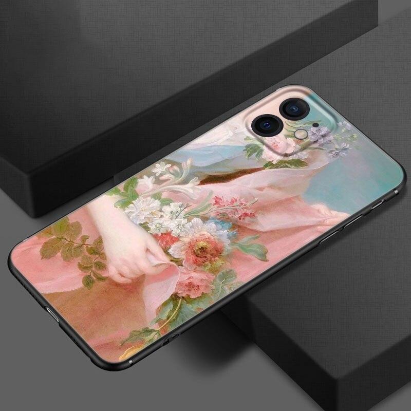 

Чохол для телефону з живописом Ренесансу для Apple iPhone 13 12 Mini 11 Pro XS Max X XR 8 7 6S 6 Plus SE 2020 5S 5 М яка чорна обкладинка iPhone 5 5S SE