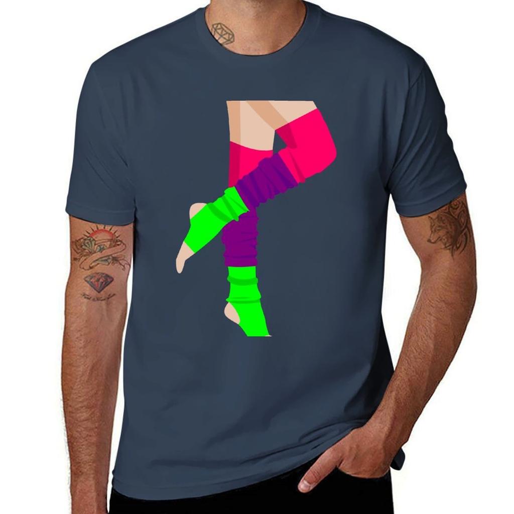 80s Flashdance Legwarmers Tshirt Casual Basic Street Style Tshirt