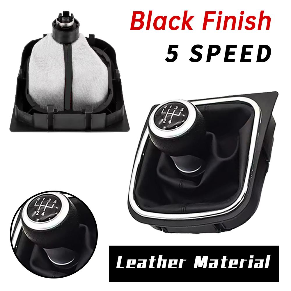 High-quality 5/6 Speed Car Accessories Gear Shift Knob Leather Manual Stick HandBall For VW Golf 5/6 MK5 MK6 Scirocco(2009)