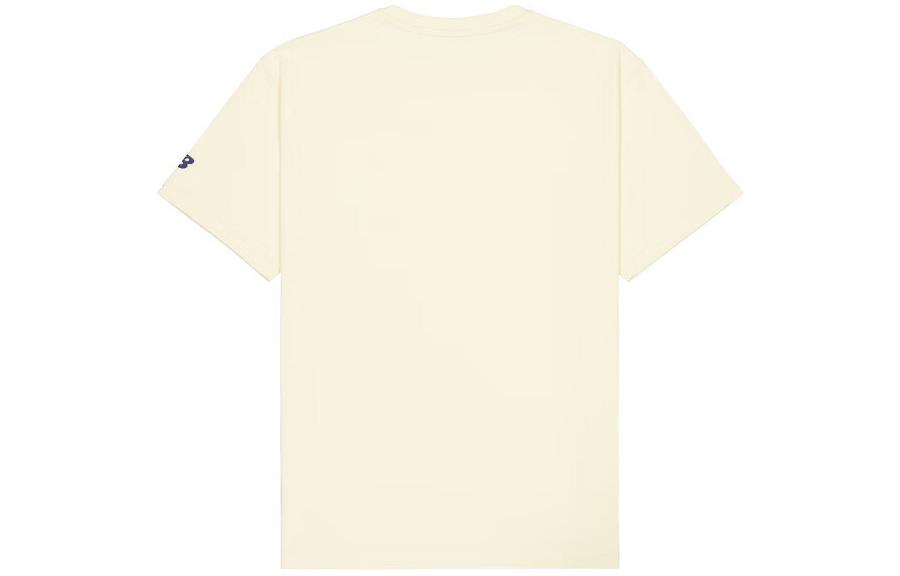 New Balance Drop Shoulder Sleeve T Shirt Men's Beige Yellow AMT42331-CAU