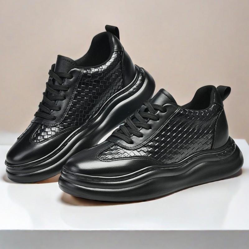 Man  Lift Sneakers Men White Shoes Elevator Height Increase Insole 6cm Plus Size 38-45