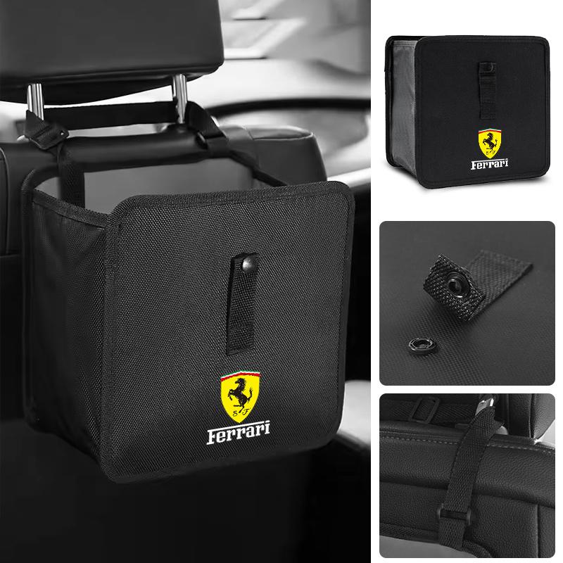 Foldable Car Trash Can Hanging Waterproof Leakproof Trash Can Storage Bag For Ferrari 308 GT4 328 GTB GTS F355 360 Modena F430 TH6