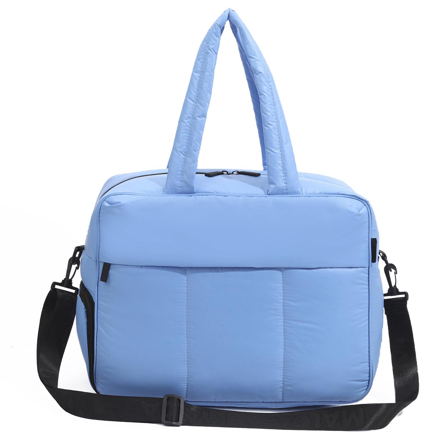 

Пуховая дорожная сумка большой емкости женские сумки через плечо мокрые дорожные сумки для рук One Size синий