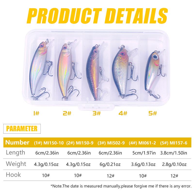 Hengjia Floating Minnow Lure Set - Long Cast & Micro Minnow Collection