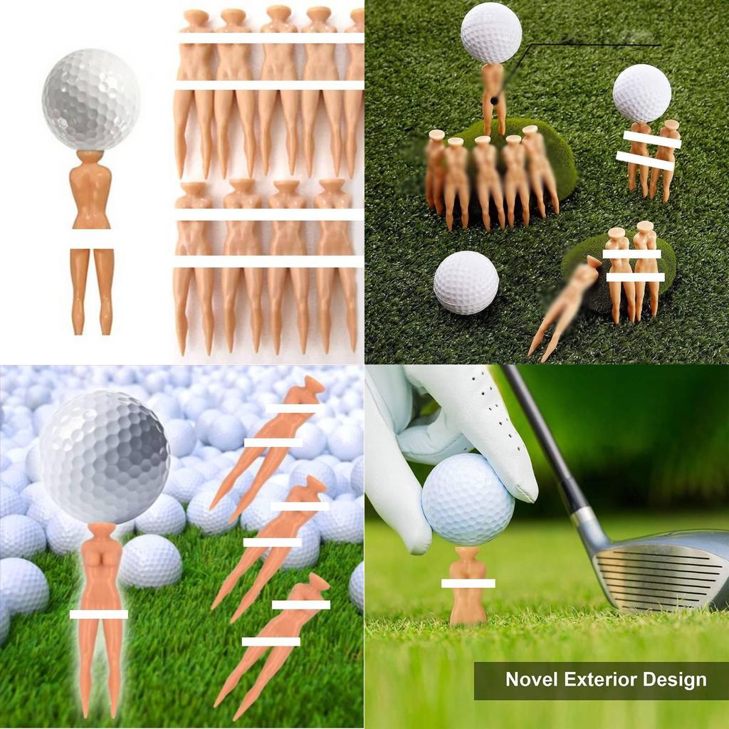 Premium Womens Golf Tees Flesh-colored Plastic Tees For Enhanced Golf Performance