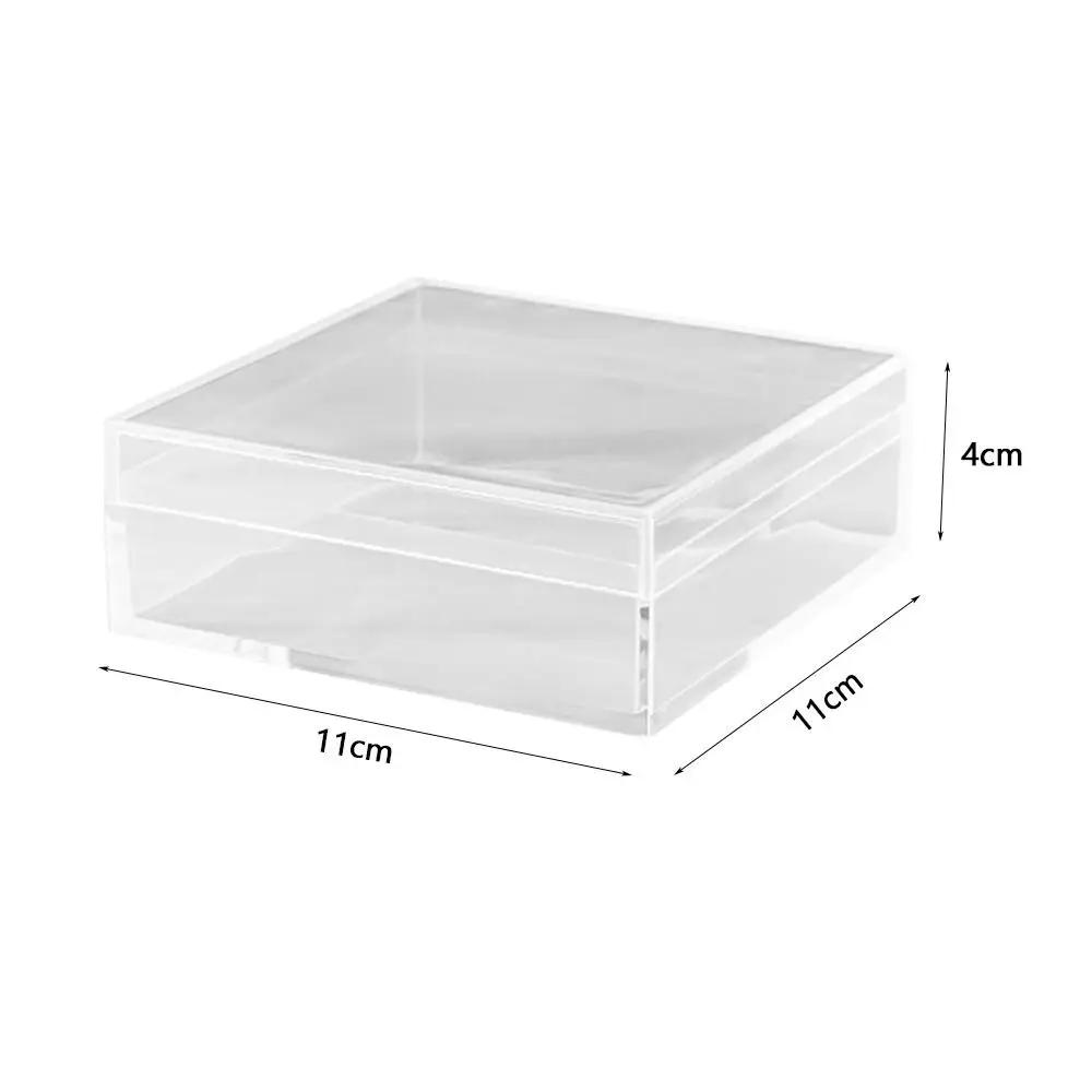 Plastic Storage Box Portable Durable Transparent Small Items Case Square Jewelry Beads Container Power Tools Holder