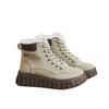 Plush snow boots women's 2025 winter new women's platform plush snow short boots non-slip warm high-top cotton shoes